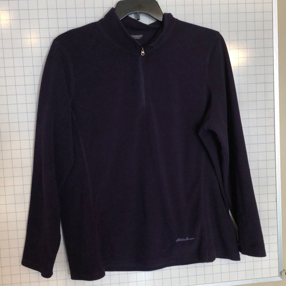 Eddie Bauer Purple quarter zip fleece